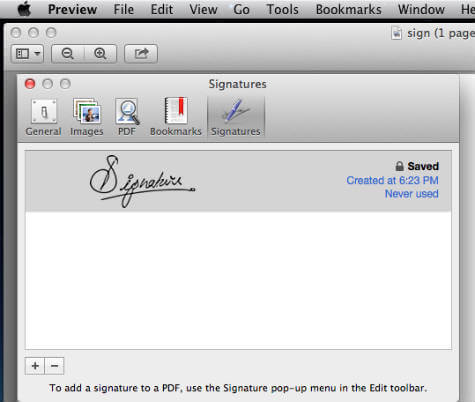 create signature pdf mac