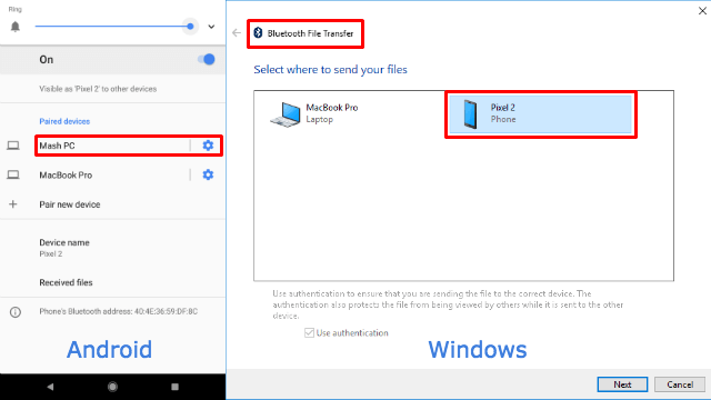 transfer files from windows to android phone