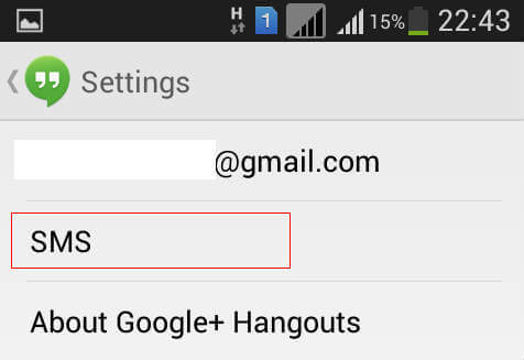 send sms from hangouts