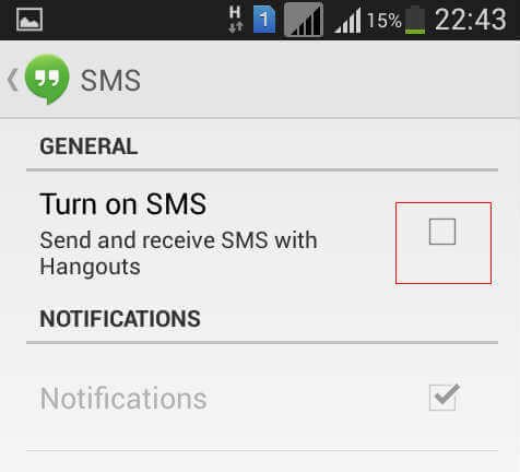 How to Disable   Enable SMS from Hangouts in Android - 5