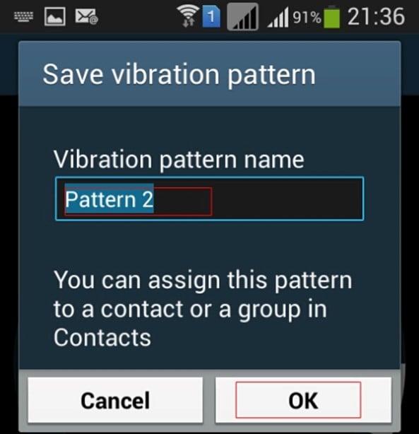 vibration pattern