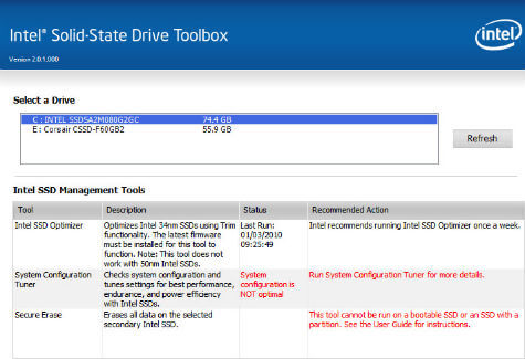 Intel SSD Toolbox Tweak