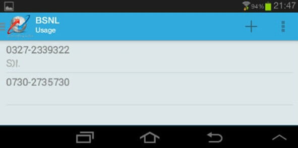 bsnl usage summary app