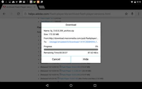 flash player apk download