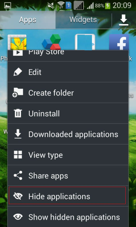 hide app icons android