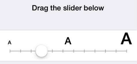 ios font size change