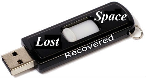 usb lost space recovered