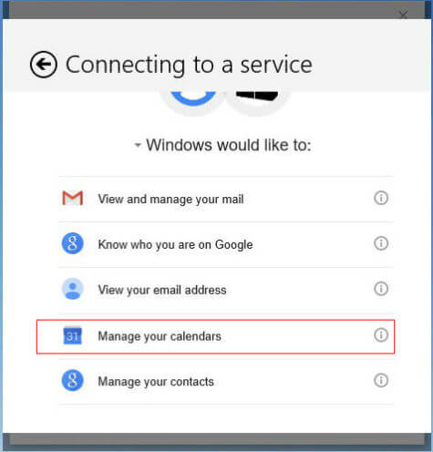 google calendar support windows 10