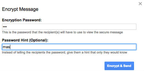 email password window