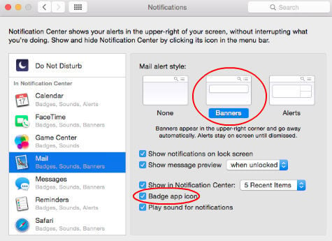 apple mail notification settings