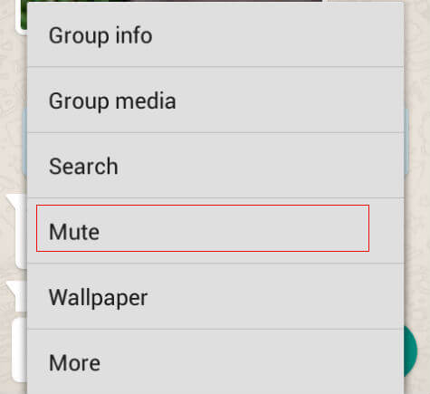 mute Whatsapp messages