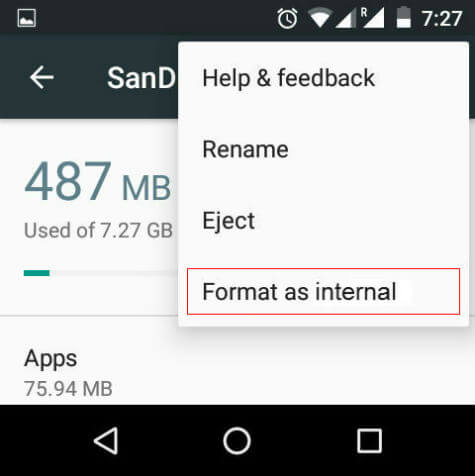 Android 6 Marshmallow let you Increase Internal Storage Memory of Android Device - 80