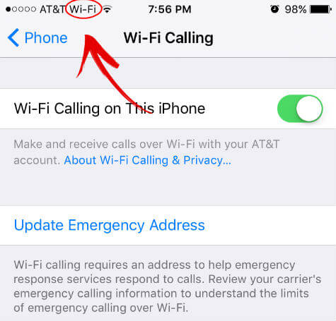 iPhone Wi-Fi calling
