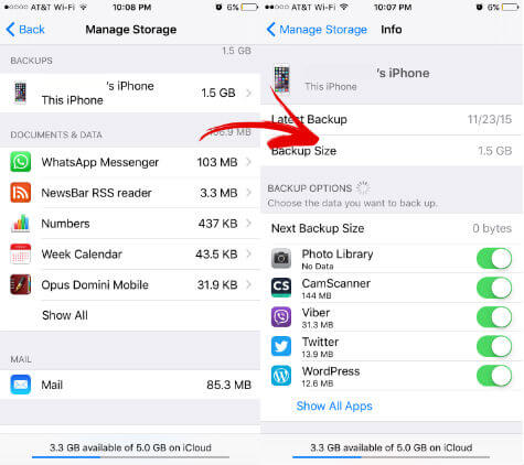 How to Manage iOS Storage Setting to Solve iCloud Backup Error  - 23