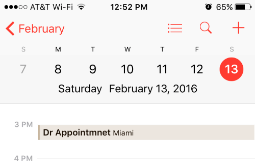 ios calendar