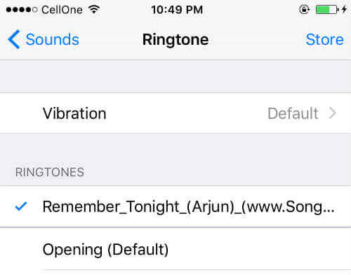 iphone select ringtone