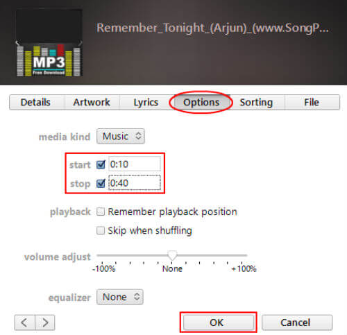 itunes song start trim