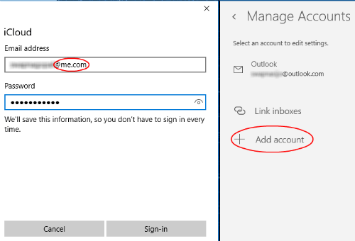 windows10 add account