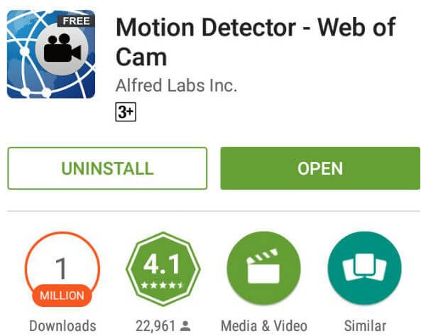 Motion Detector - Web of Cam