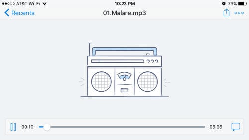 play song from dropbox