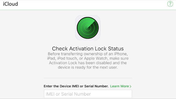 iPhone check activation lock