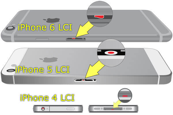 iphone water damage LCI detectors