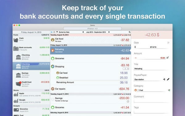 compare personal finance software for mac