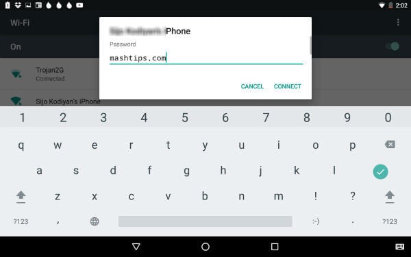 Android Connect Hotspot