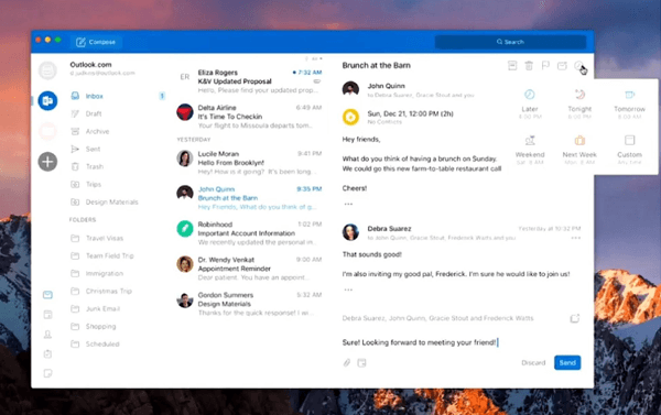 outlook email client alternative for mac