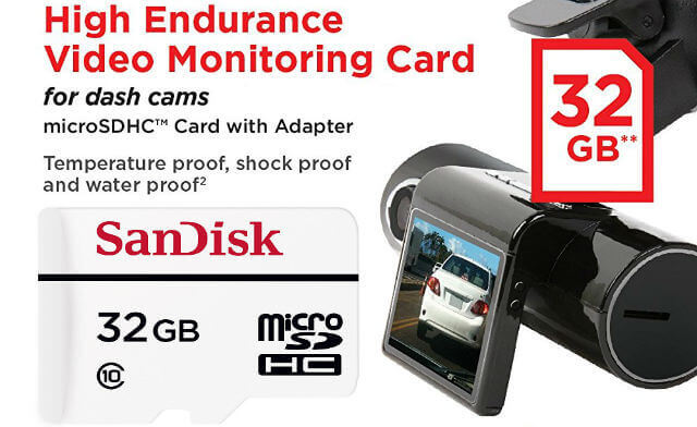 dash cam sd cards