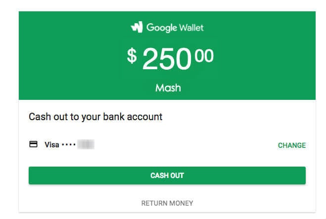 gmail money sent cash out