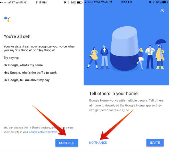 Google Home Retrain Voice Completed