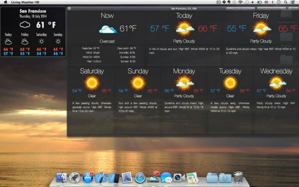 the best free weather app for macbook pro