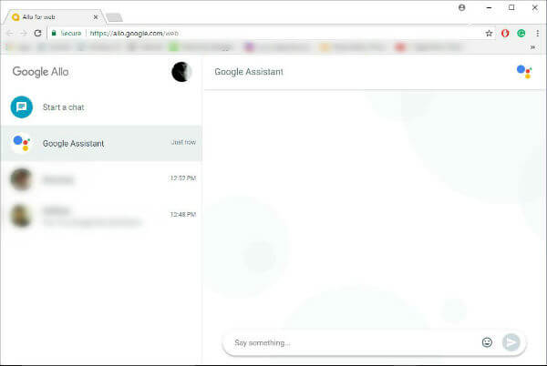 Google Allo Web App