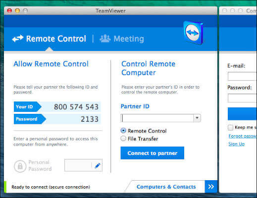 quick connect teamviewer chrome