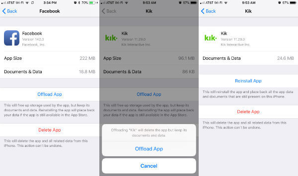 Offload Unused Apps iPhone
