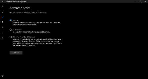 Windows 10 Defender Security Center Features to Protect PC - 3