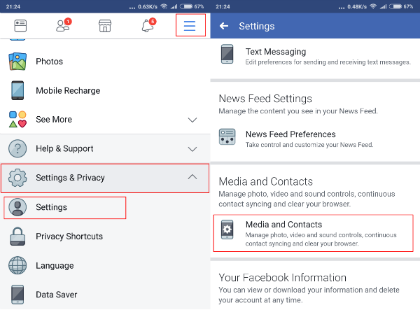 facebook video autoplay disable menu new