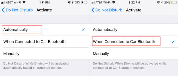 iOS Do Not Disturb Setting