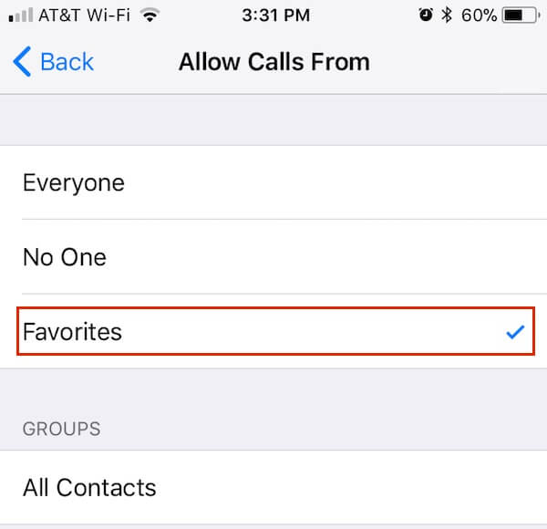 DND Allow Calls