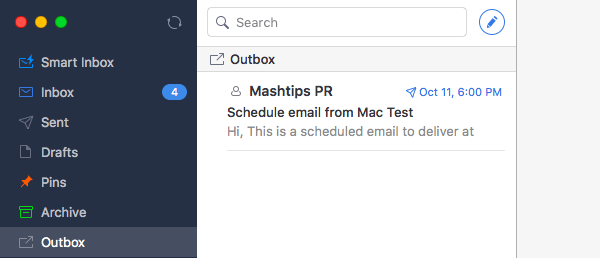 Mac Scheduled Email Outbox