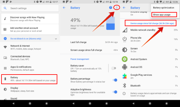 How to Find out Battery Draining Apps on Android Oreo   Stop them  - 95