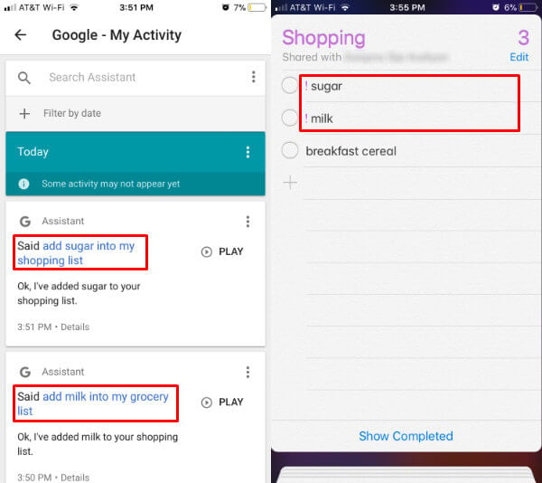 How to Set Google Assistant to add Shopping List on iPhone Reminders  - 92