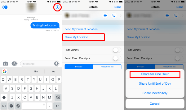 How to Share Live Location on iPhone with Message Apps  - 95