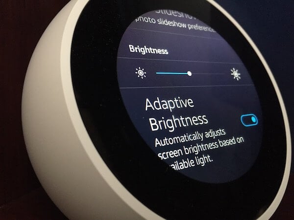 Echo Spot Adaptive Brigtness