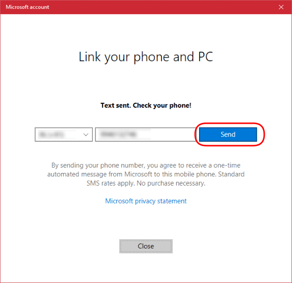 Link Your Phone Continue On PC