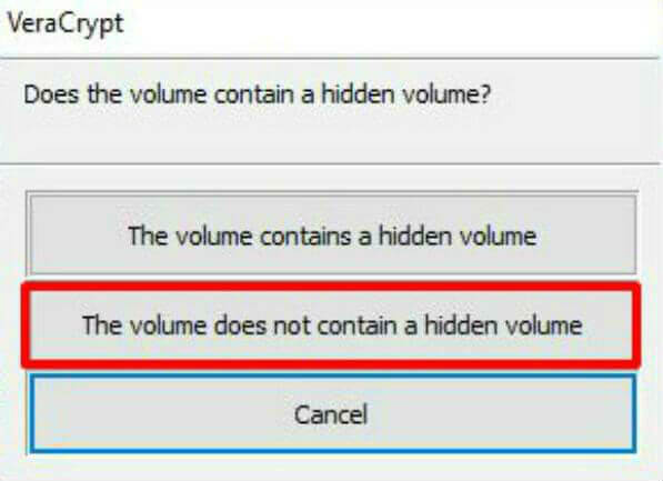 VeraCrypt Volume Type