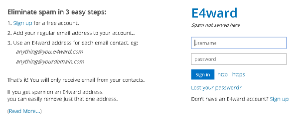 E4ward Disposable Email Service