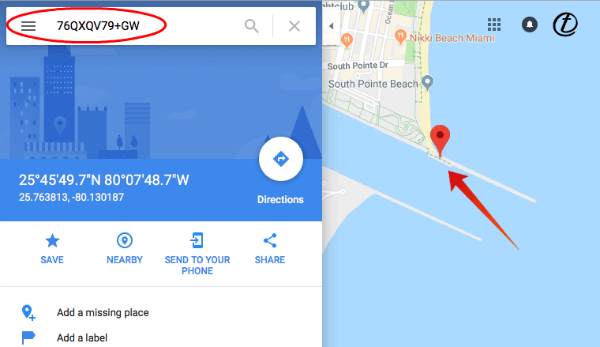 Find Plus Codes on PC Google Map