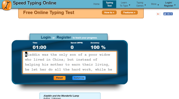 online typing test